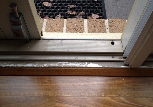 Weathered door sill in Melbourne Oak Park
